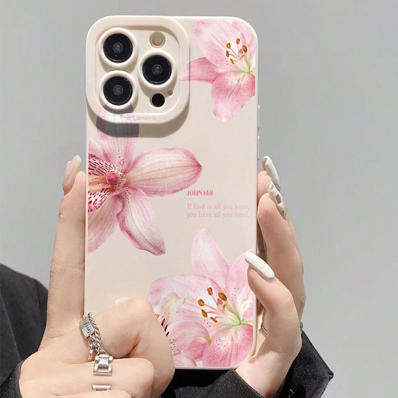 Phone Cases Otterbox - Blaue Blumenmuster-Silikon-INS-Handyhülle für iPhone 17 16