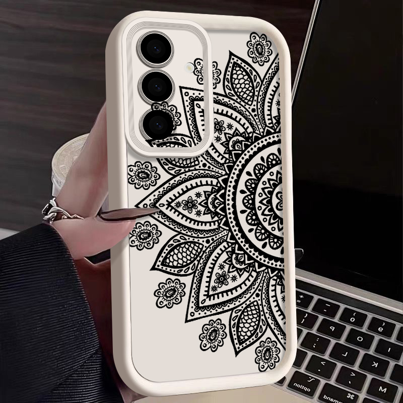 Phone Cases For Samsung A14 - Retro-Blumen-Totem-Muster-Hülle für Samsung Galaxy A57 A37