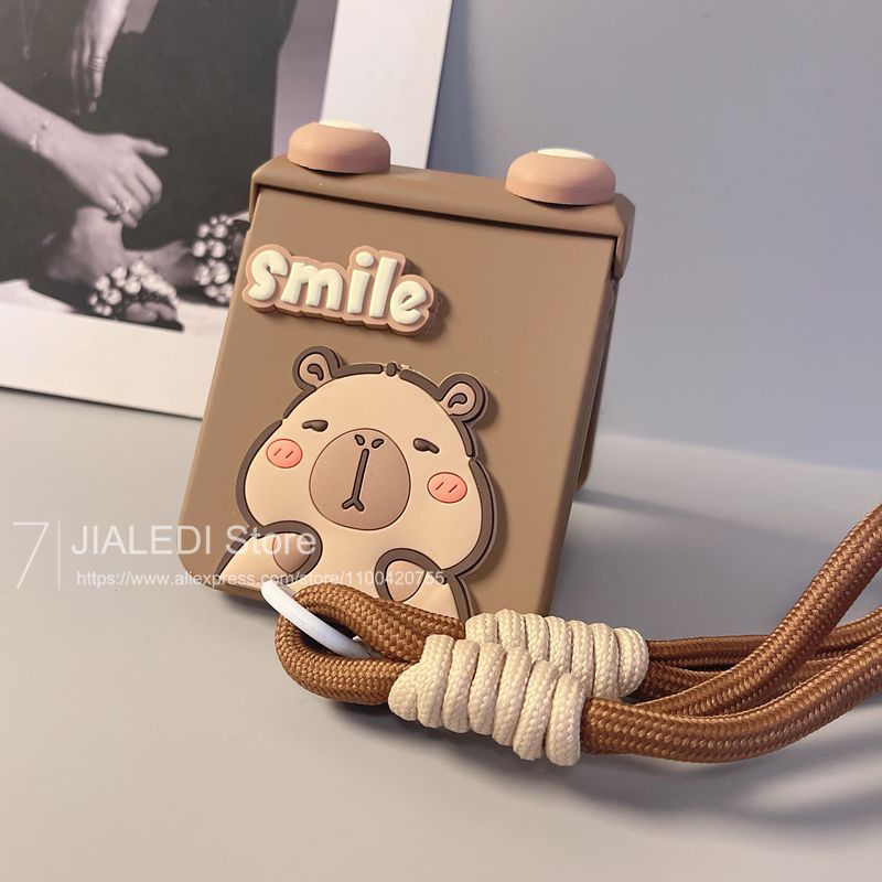 Phone Cases Quotes - Niedliche Capybara-Ohren Armband-Schutzhülle für Samsung Galaxy