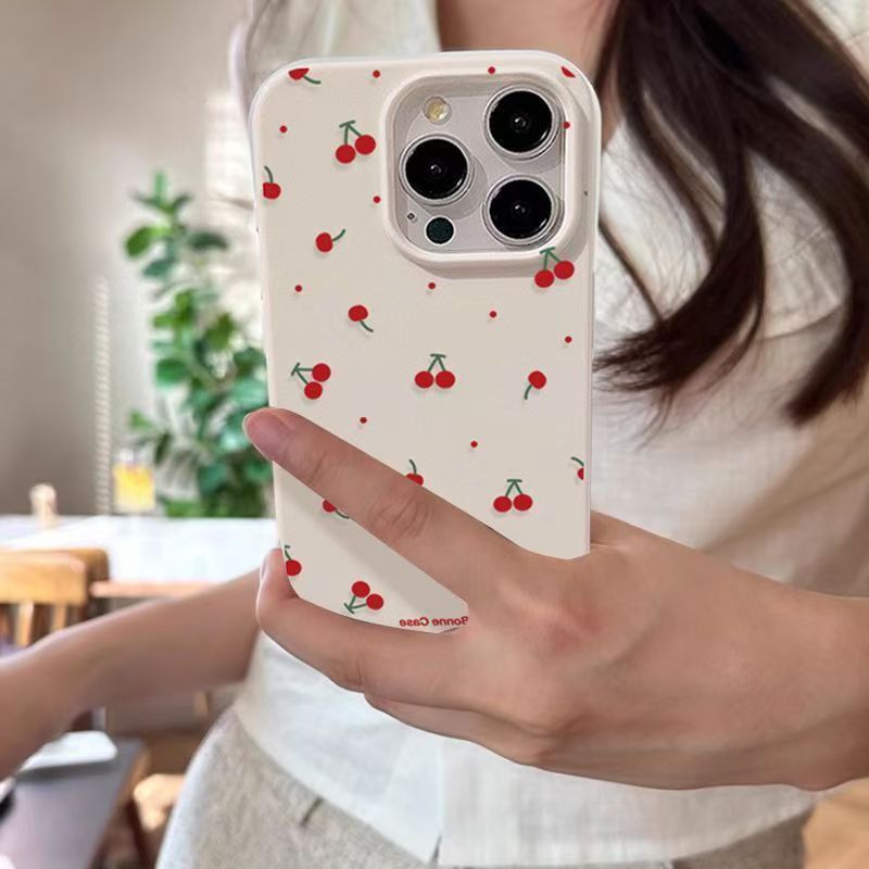 Cute Anime Case - Nette Cartoon Kirsche Lichee Muster Telefon