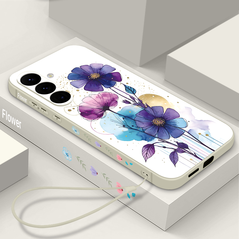 Phone Cases Galaxy A16 5G - Kreative Blumen-Lanyard-Handyhülle für Samsung Galaxy A57