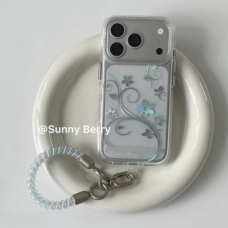 Phone Cases Mous - Modische Einfache Blumenranken-Y2K-Glitzer-Handyhülle für iPhone Ultra