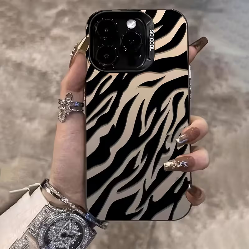 Phone Cases For Iphone 15 - Zebra-Muster Schwarze Fortschrittliche IMD Stoßfeste Hülle