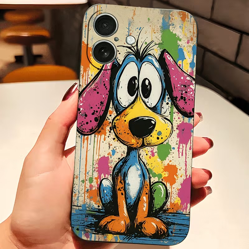 Phone Cases Otterbox - Graffiti-Farbige Welpen-TPU-Handyhülle für iPhone 17 16