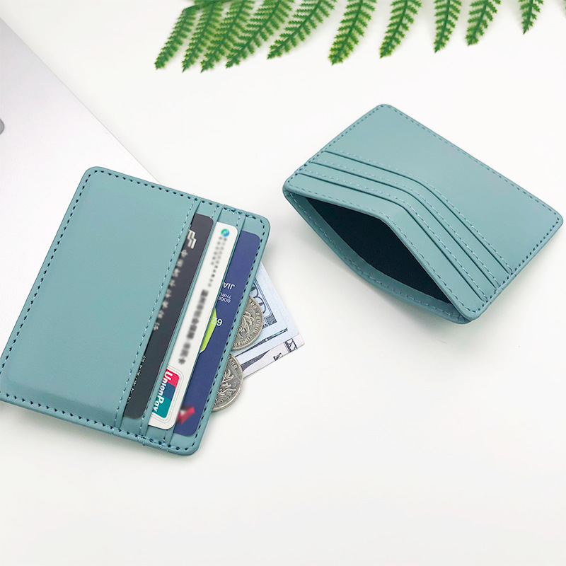 Slim Card Slot Case - 1Pc Pu Leder ID Karte Halter