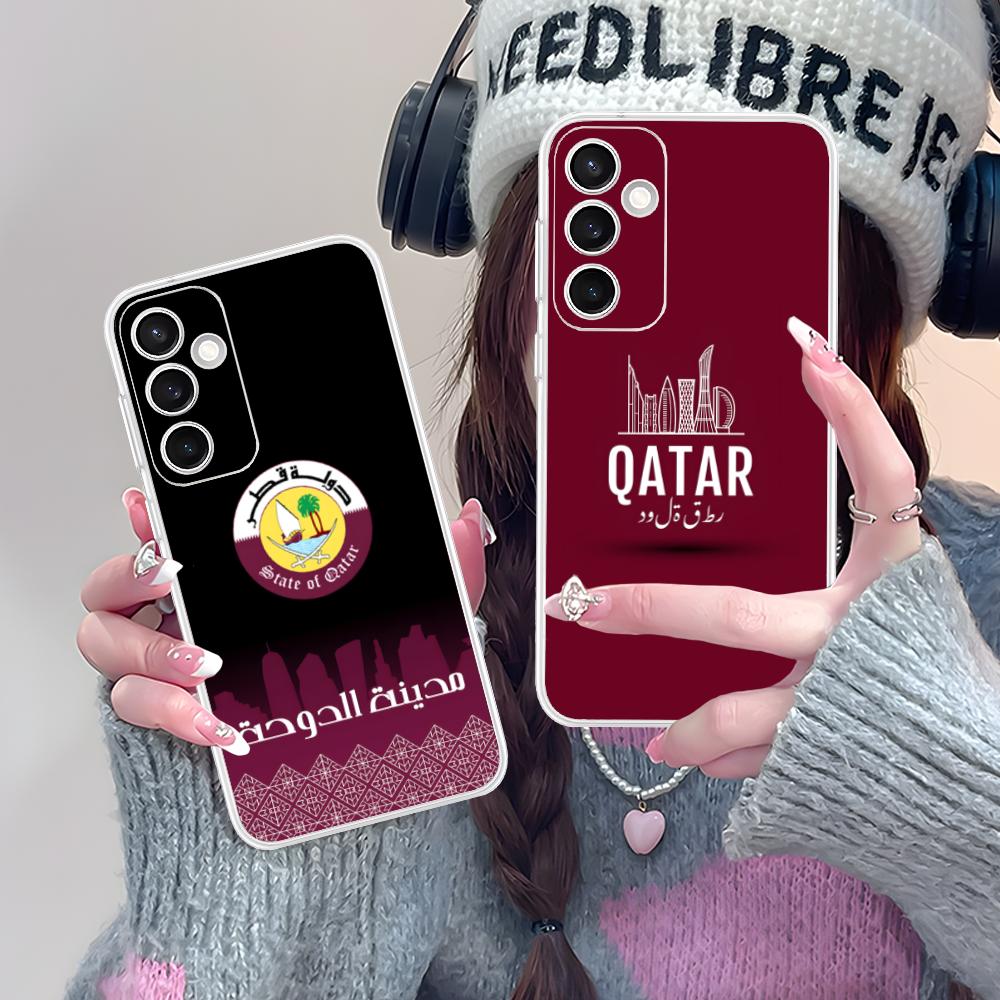 Phone Cases Qatar - Katar-Flagge Transparente Handyhülle für Samsung Galaxy