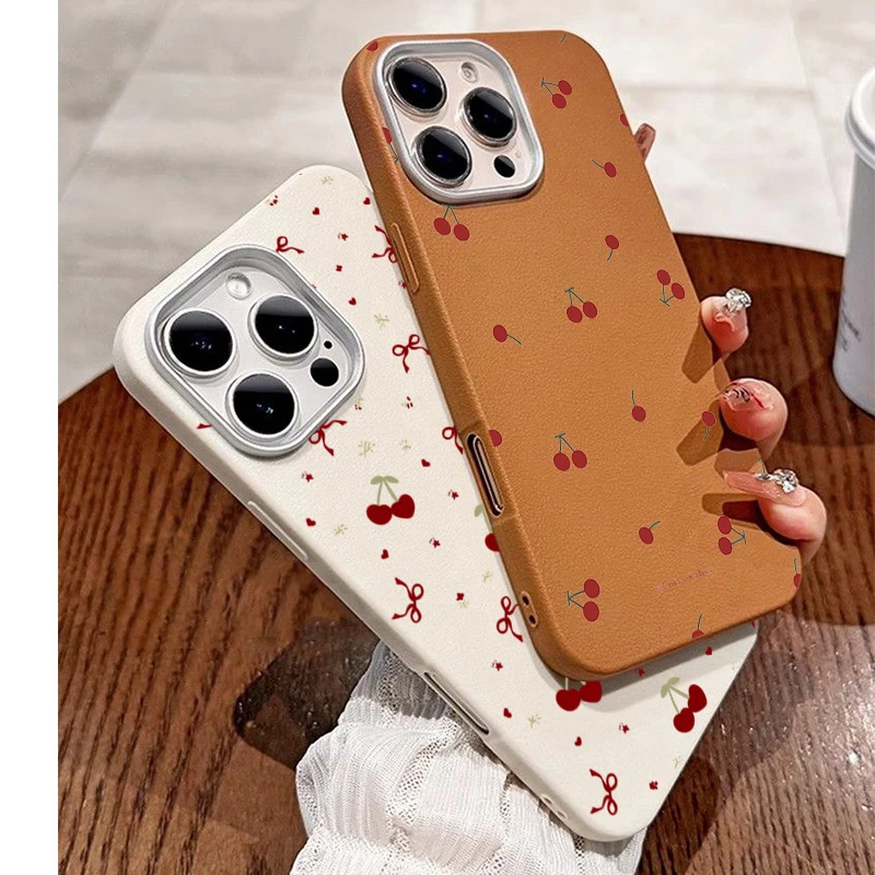 Cute Anime Case - INS Niedliche Cartoon-Kirschmuster-Handyhülle für Xiaomi Poco