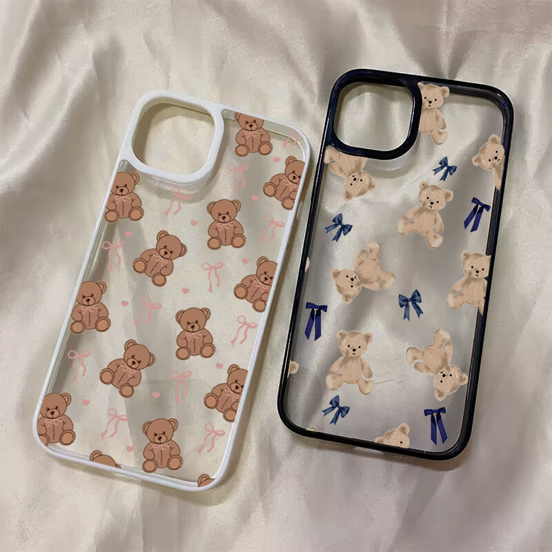 Phone Cases Galaxy A16 5G - Niedliche Teddybär-Bowknot-Handyhülle für Samsung Galaxy S24