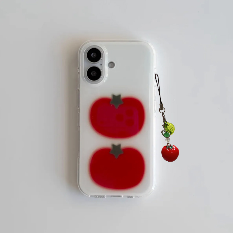 Cute Anime Case - Koreanische Ins Zwei Ted Tomaten Cartoon