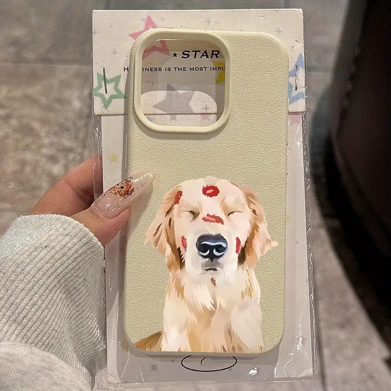 Phone Cases Galaxy A16 5G - Süße Golden Retriever Red Lip Print