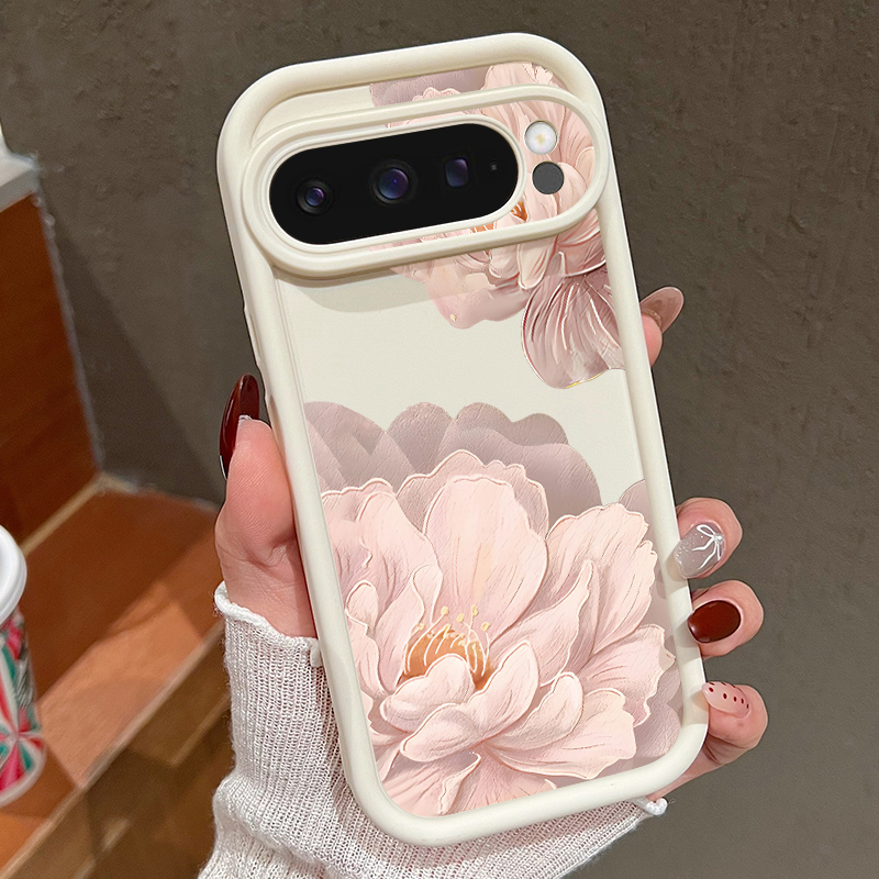 Phone Cases Google Pixel 10 Pro - Rosa Blumenmuster Weiche TPU-Handyhülle für Google