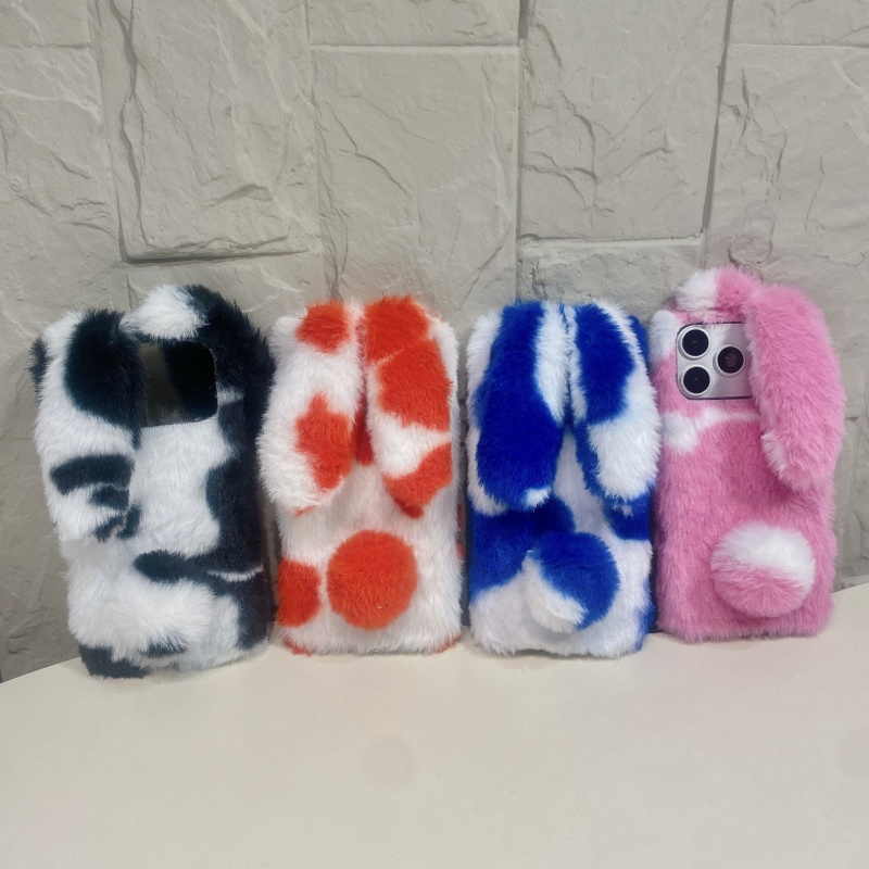 Phone Cases For Iphone 15 - Niedliche Hasen-Design Flauschige Handyhüllen für iPhone