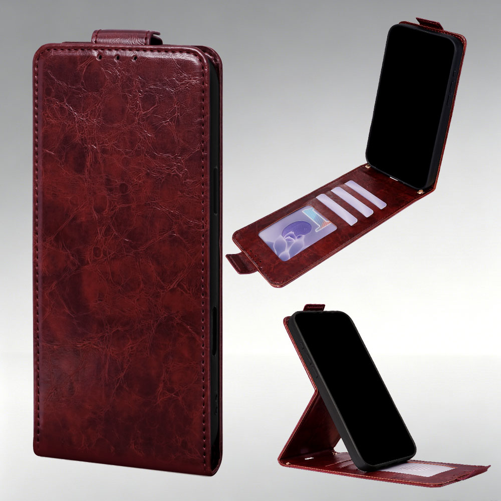 Slim Card Slot Case - Kratzfeste Brieftaschenhülle mit Kartenfächern, Ölwachs-Lederhülle mit