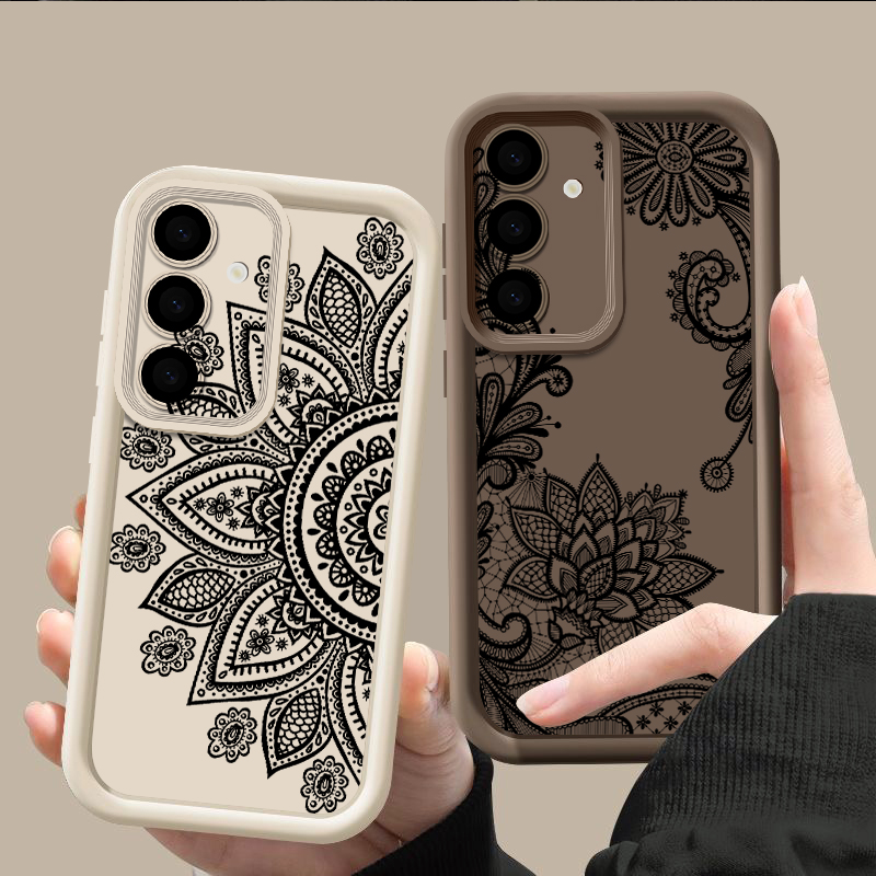 Retro-Blumen-Totem-Muster-Hüll – Phone Cases For Samsung A14 Bewertung und Preis