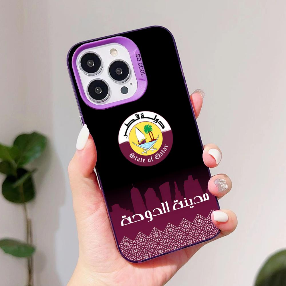Katar-Flagge Lila Transparente – Phone Cases Qatar Bewertung und Preis