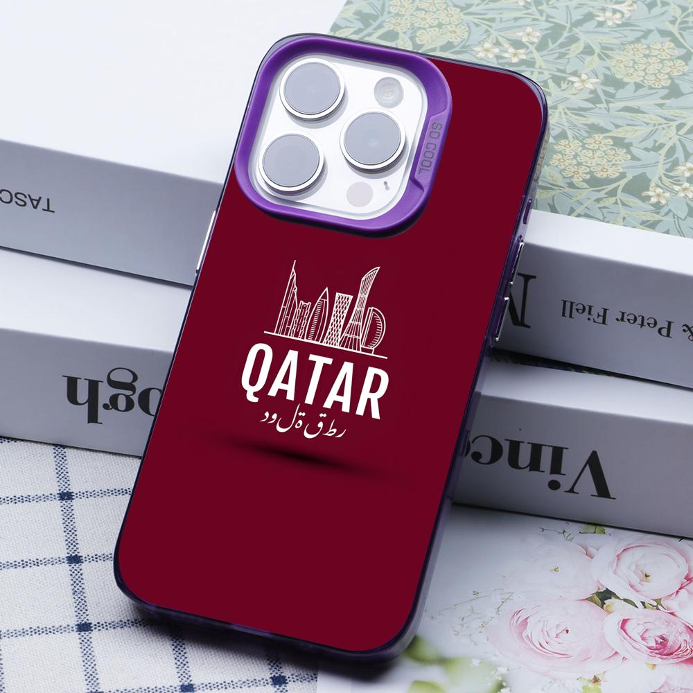 Katar-Flagge Lila Transparente – Phone Cases Qatar Bewertung und Preis