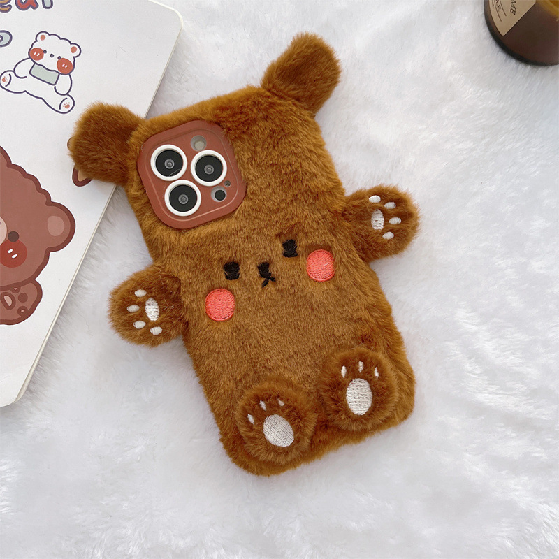 Koreanische 3D Cartoon Bär Fla – Phone Cases For Iphone 15 Bewertung und Preis