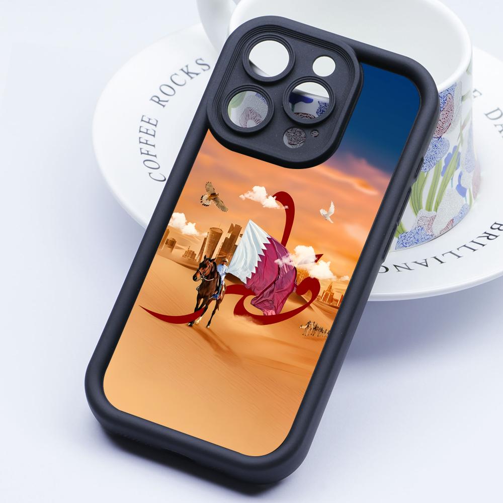 Katar-Flagge Verdickte TPU Han – Phone Cases Qatar Bewertung und Preis
