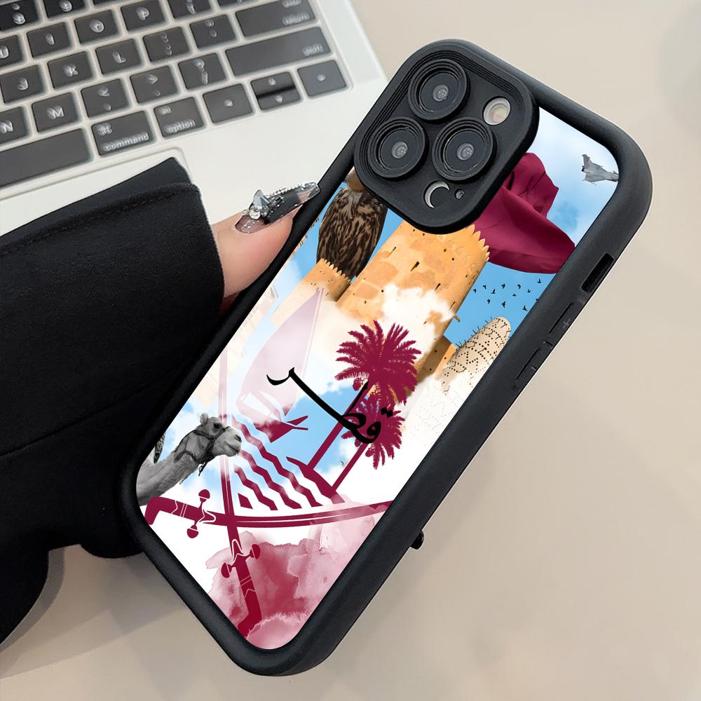 Katar-Flagge Verdickte TPU Han – Phone Cases Qatar Bewertung und Preis