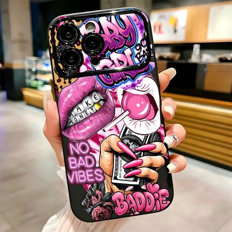 Hip-Hop Rosa Lippen Baby Girl  – Phone Cases Cool Girl Bewertung und Preis