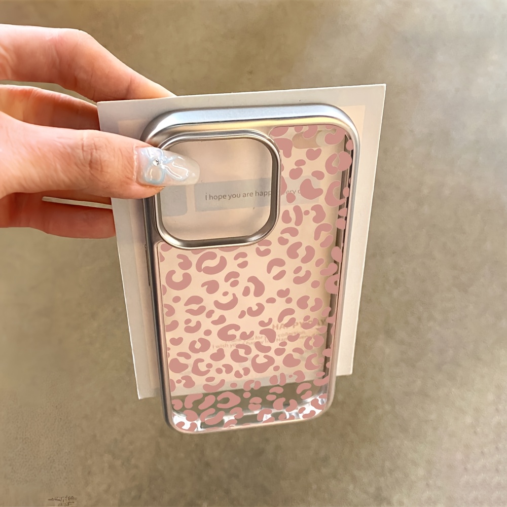 Rosa Leopardenmuster Galvanisi – Phone Cases Leopard Print Bewertung und Preis