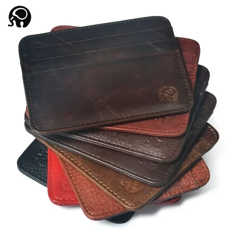 Neue Dünne Echtes Leder Mini B – Slim Card Slot Case Bewertung und Preis