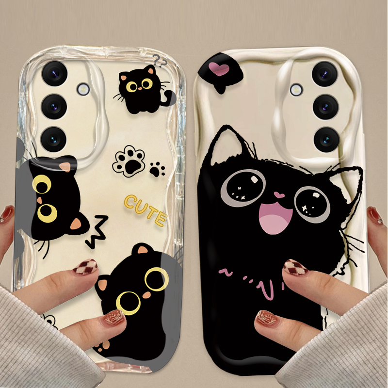 Süße große Augen schwarze Katz – Phone Cases For Samsung A14 Bewertung und Preis