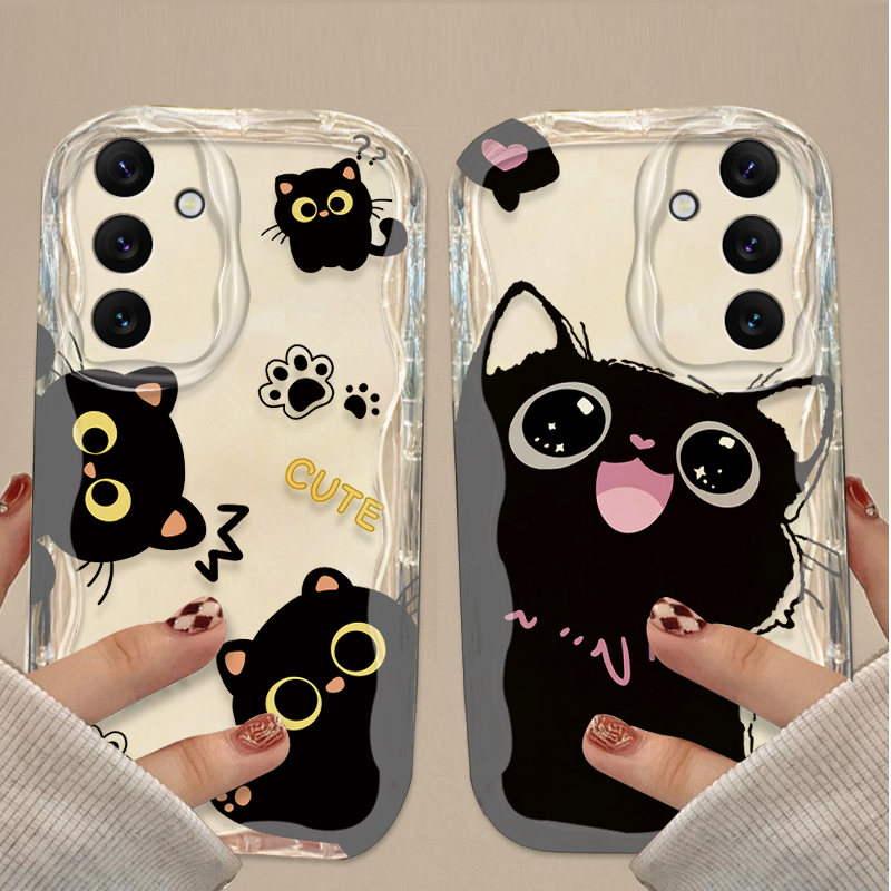 Süße große Augen schwarze Katz – Phone Cases For Samsung A14 Bewertung und Preis