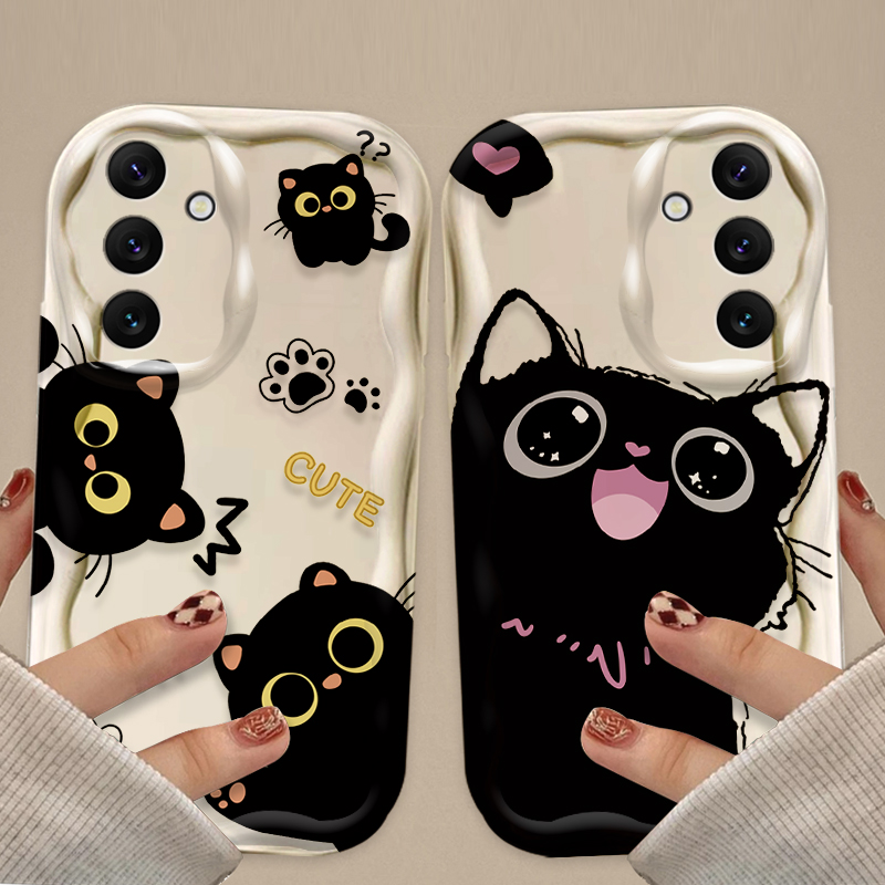 Süße große Augen schwarze Katz – Phone Cases For Samsung A14 Bewertung und Preis