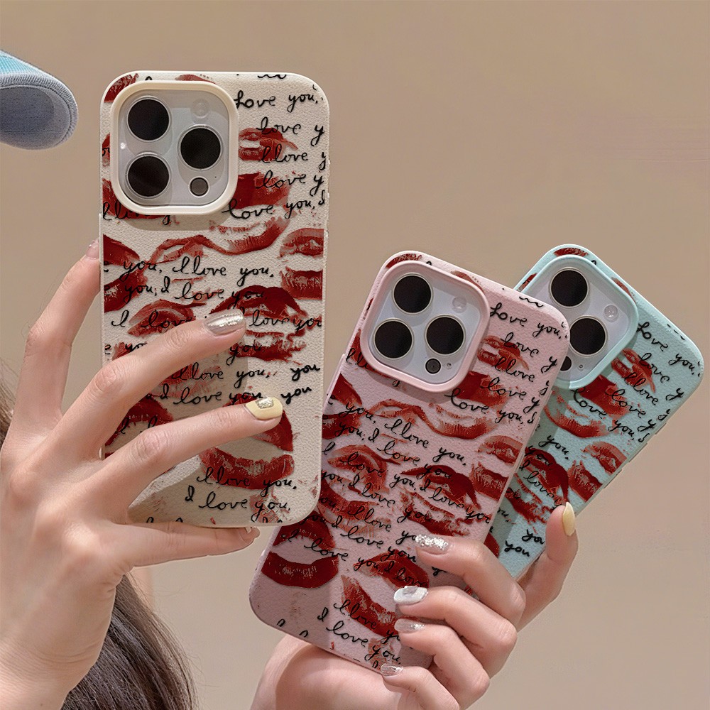 Helle rote Lippen Leder Handyh – Phone Cases Unique Bewertung und Preis