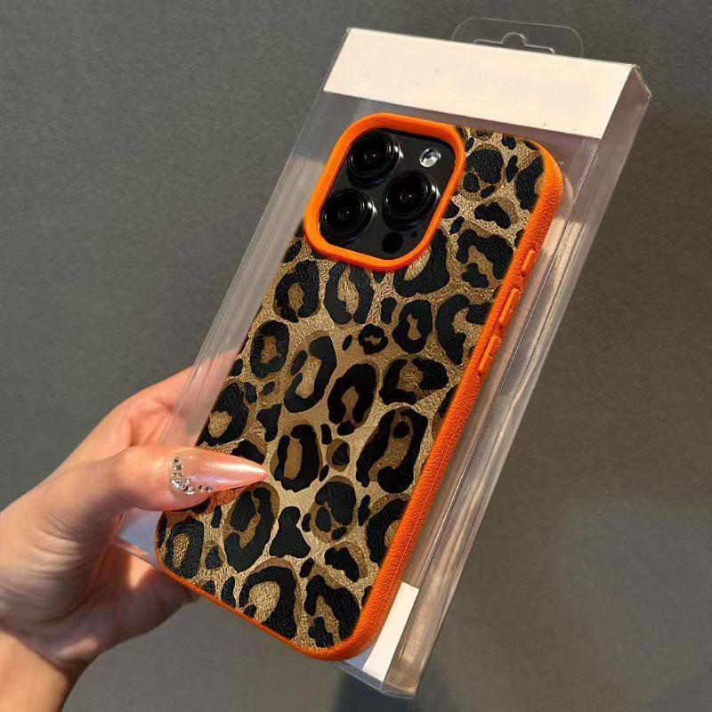 INS Braun Leopardenmuster Hand – Phone Cases Leopard Print Bewertung und Preis